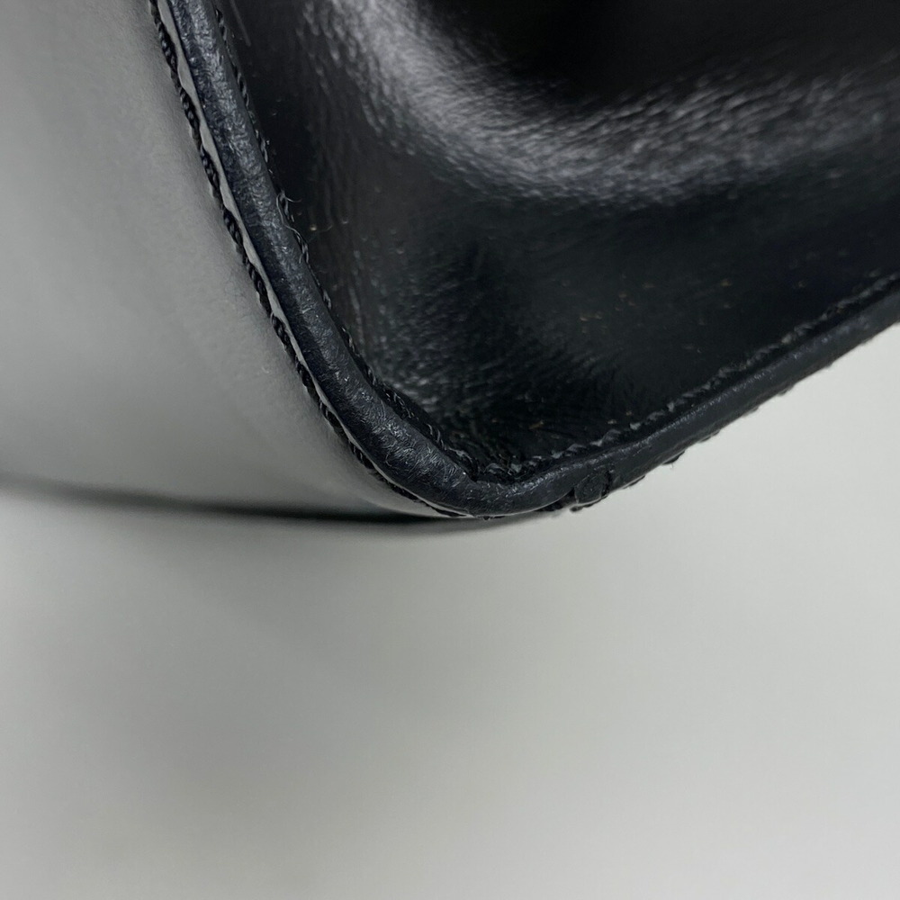 Celine Logo Handbag Shoulder Bag Leather Black - Picture 2 of 7